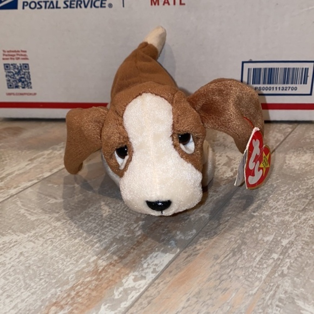 Rare Retired Hound Dog Tracker Ty Beanie Baby‎  Original 1998